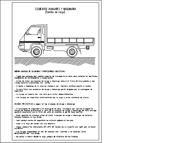 Camion de carga GRAFICOS CAD SEGURIDAD